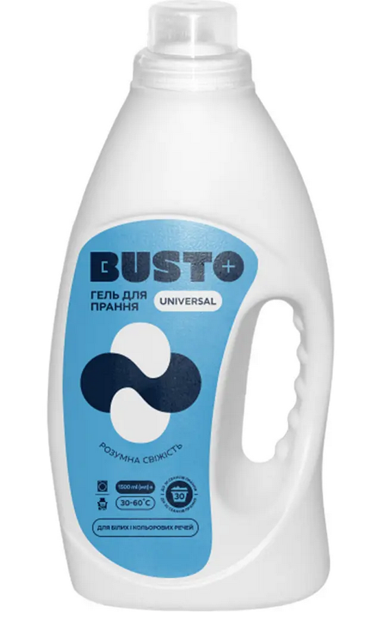 BUSTO Гель для прання 1500мл universal Розумна свіжість